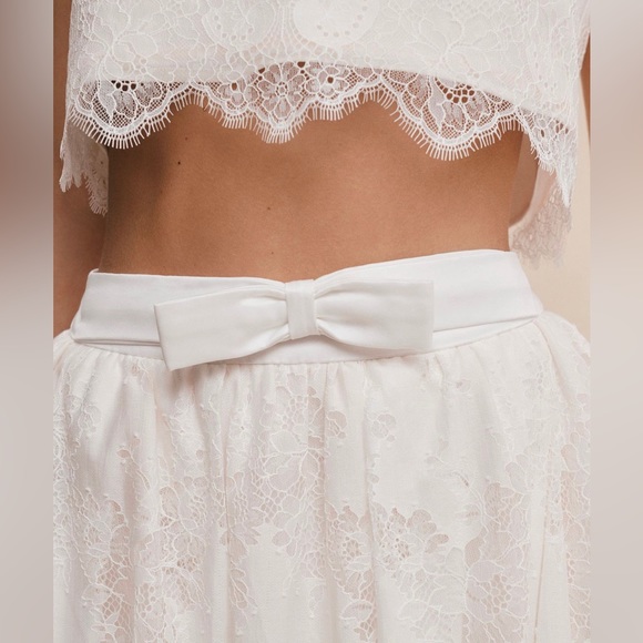 BHLDN Bella Lace Bridal Ball Skirt and Sleeveless Top - Picture 2 of 10